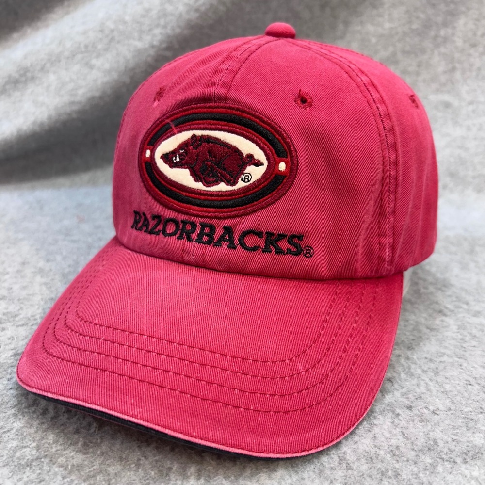 Arkansas Razorbacks Hogs Adult Red Collegiate Hat Adjustable Strap OSFM